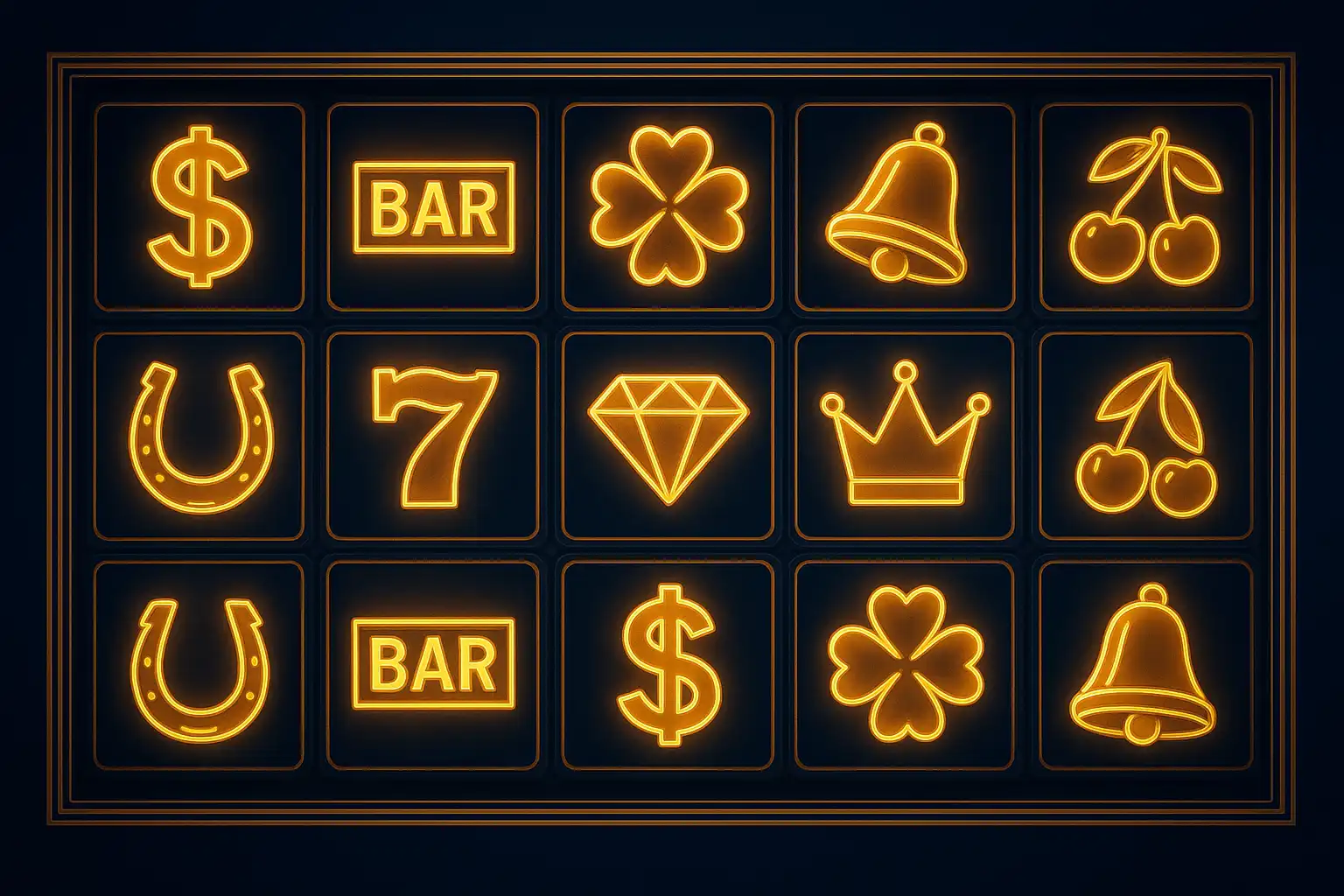 Grid of slot machine reels representing Westio's game lobby